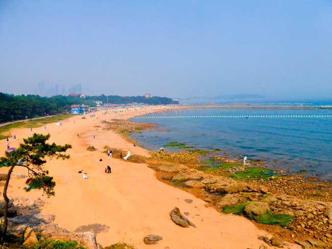 Qingdao is also famous for its temperate climate and beautiful beaches.